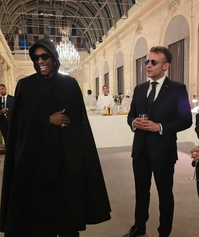 A$AP Rocky And Emmanuel Macron At A Formal Event meme template