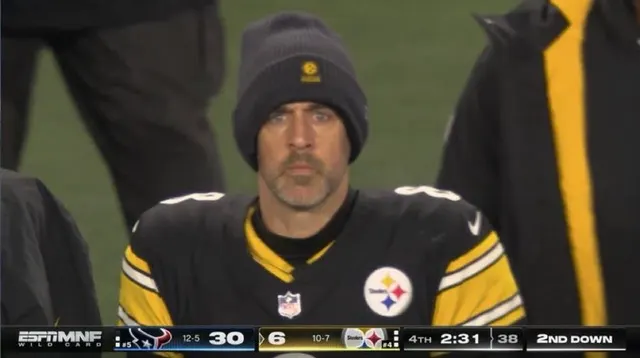 Aaron Rodgers Intense Sideline Stare meme template