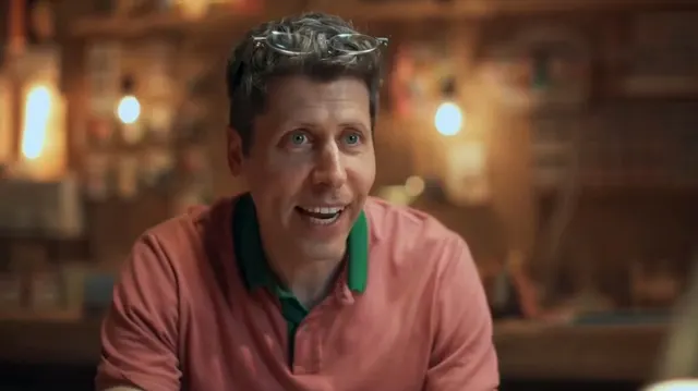 AI-Generated Sam Altman Interview Still meme template