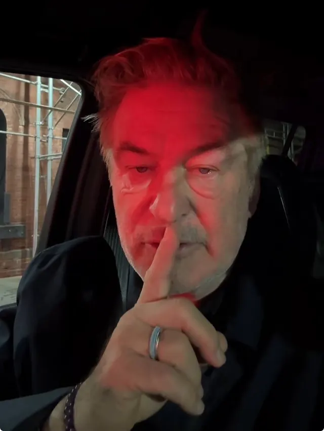 Alec Baldwin Shushing In A Car meme template