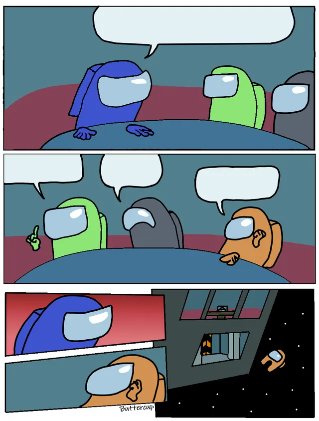 Among Us Emergency Meeting Comic meme template