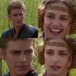 Anakin And Padme Four-Panel Reaction meme template
