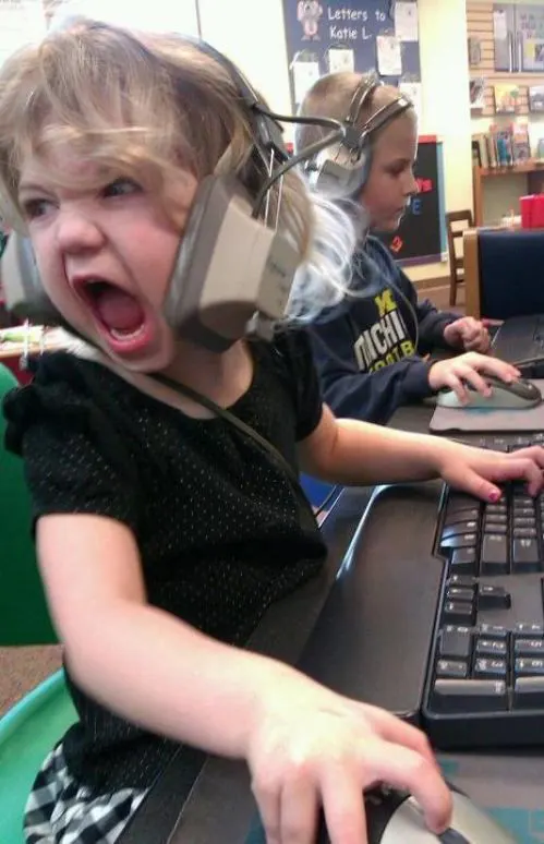 Angry Gamer Girl meme template
