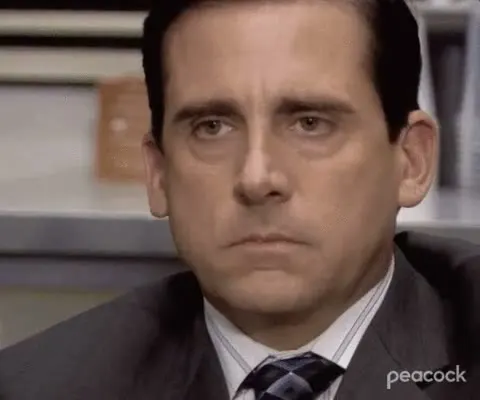Annoyed Michael Scott GIF template