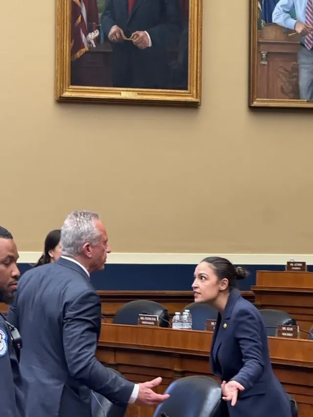 AOC And RFK Jr Heated Argument meme template