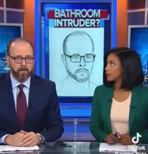 Bathroom Intruder News Report meme template