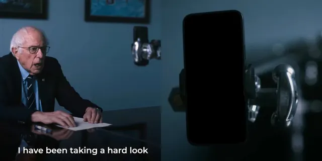 Bernie Sanders Taking A Hard Look meme template