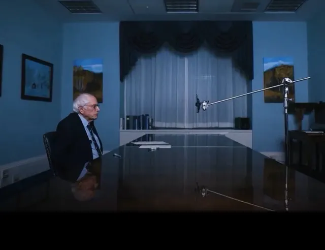 Bernie Sanders Talks to Claude meme template