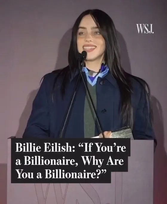 Billie Eilish “If You’re a Billionaire” meme template