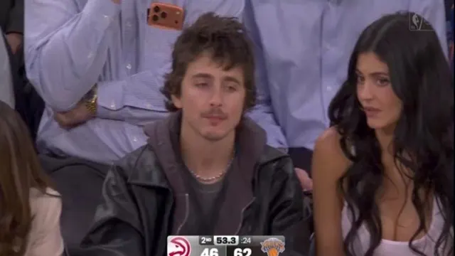 Bored Timothée Chalamet At Knicks Game meme template