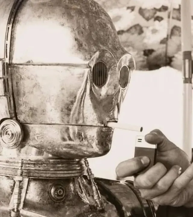 C-3PO Smoking meme template
