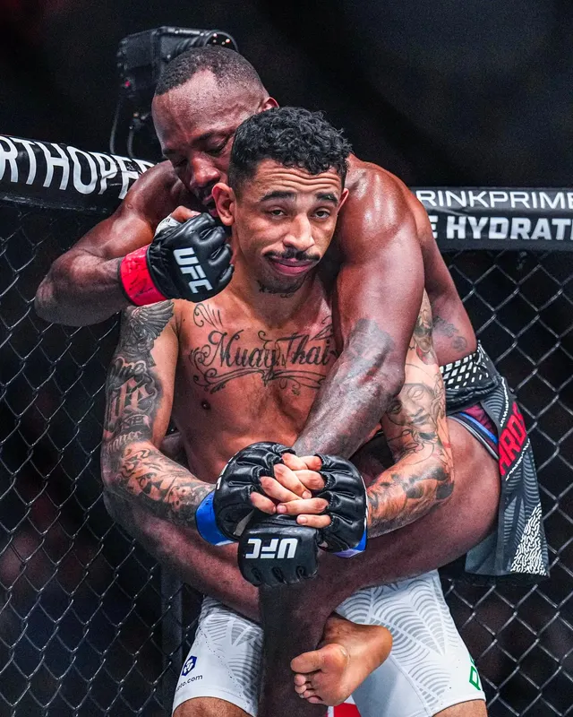 Carlos Prates Celebratory Back Control Pose meme template