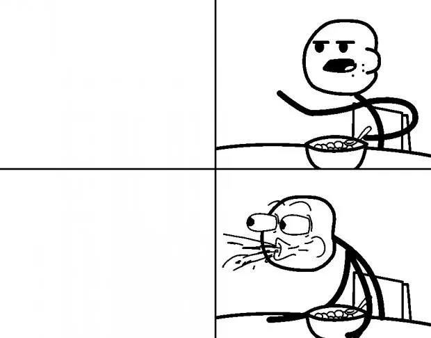 Cereal Guy Spit Take meme template