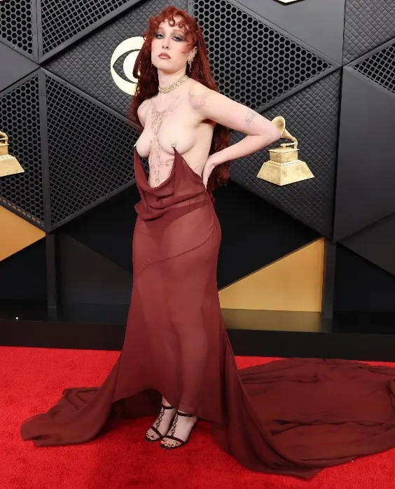 Chappell Roan Grammys Red Carpet Outfit meme template