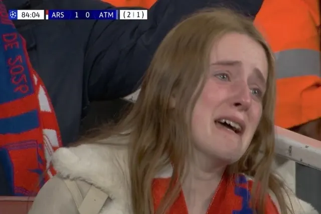 Crying Arsenal Fan Girl meme template