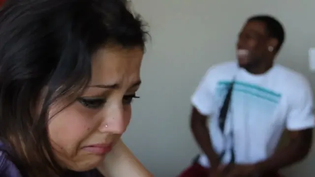 Crying Girl Dancing Guy GIF template