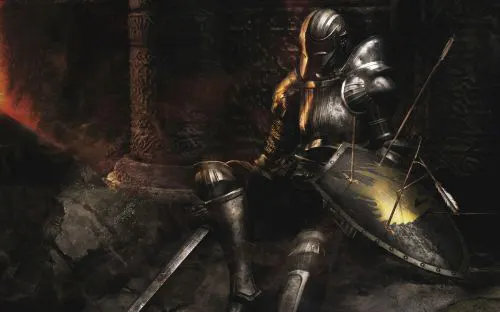 Dark Souls Defeated Knight meme template