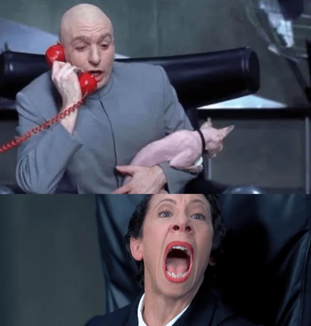 Dr. Evil And Frau Farbissina meme template