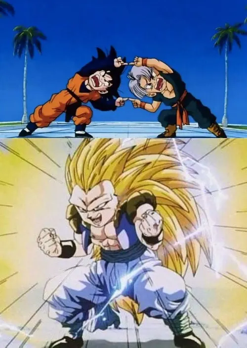 Dragon Ball Fusion Dance meme template
