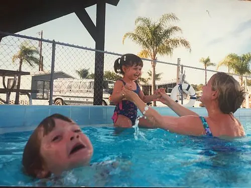 Drowning Kid In The Pool meme template
