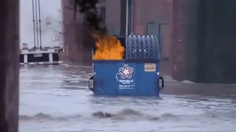 Dumpster Fire GIF template