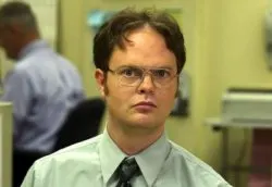 Dwight Schrute False meme template