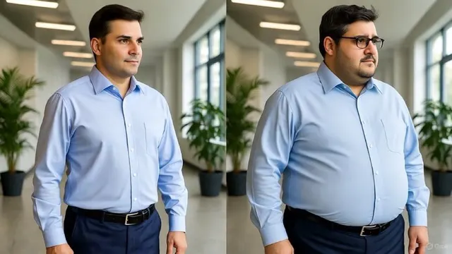 Fit vs. Overweight Office Leader meme template