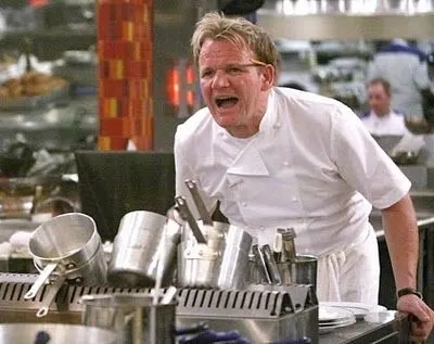 Gordon Ramsay Yelling in the Kitchen meme template