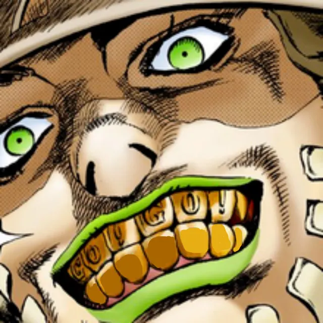 Gyro Zeppeli Smile Template meme template