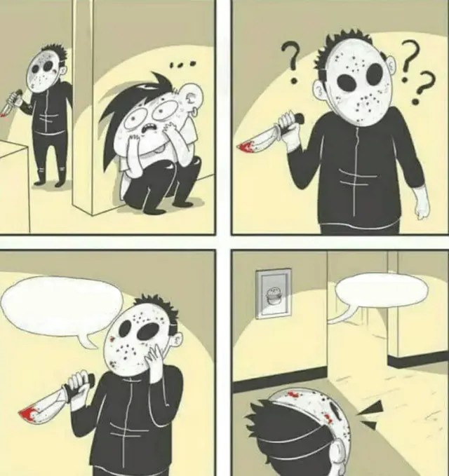 Hiding From a Serial Killer meme template