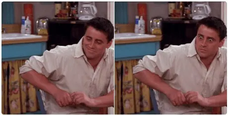 Joey Tribbiani Side-Eye Reaction meme template