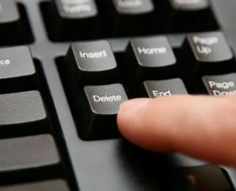 Keyboard Delete key meme template