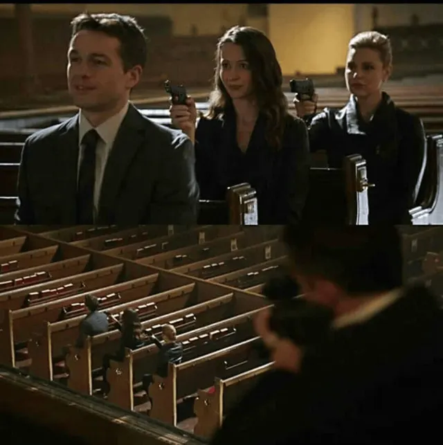 Kingsman Church Gun Scene meme template