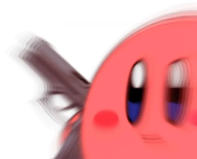 Kirby has found a gun meme template