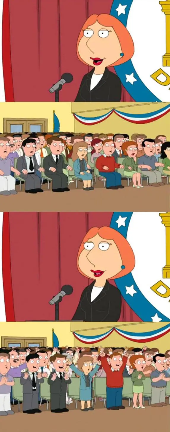 Lois Griffin Crowd Applause meme template