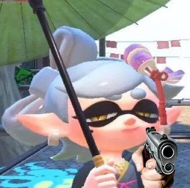 Marie with a gun meme template