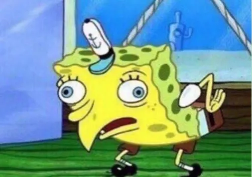 Mocking SpongeBob meme template