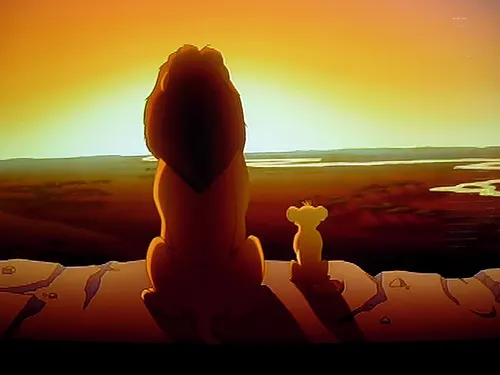 Mufasa And Simba Overlooking The Kingdom meme template