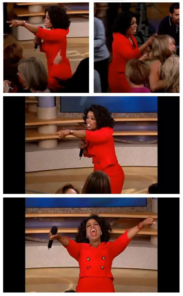 Oprah You Get A Car meme template