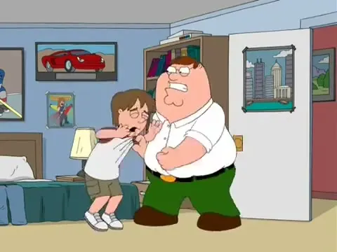 Peter Griffin Beats Up Kyle GIF template