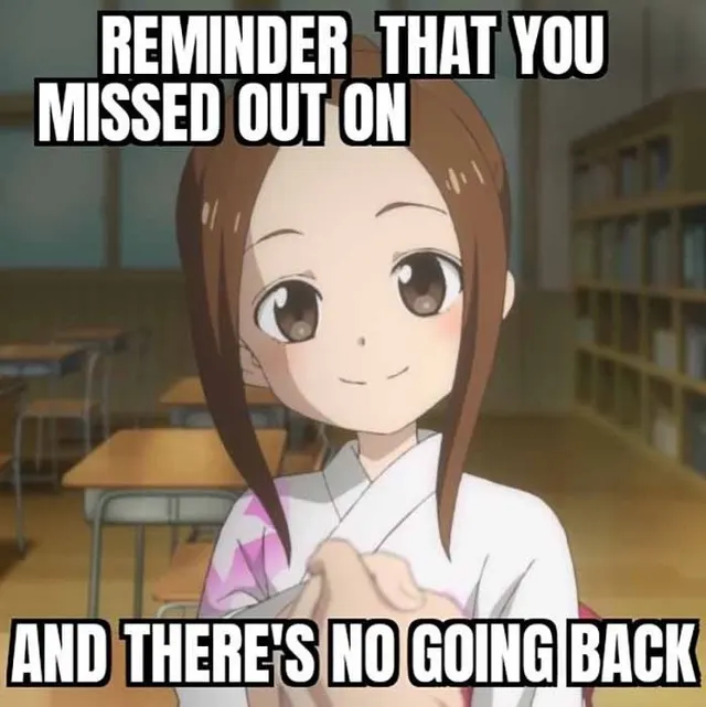 Reminder That You Missed Out on X meme template