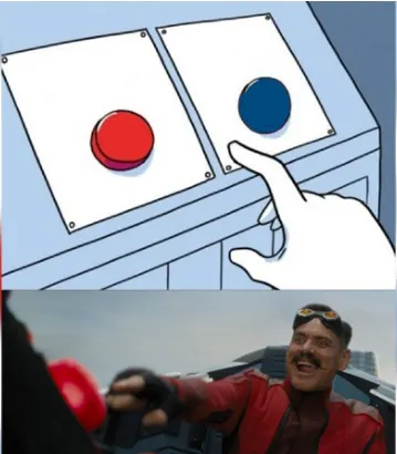 Robotnik Pressing The Red Button meme template