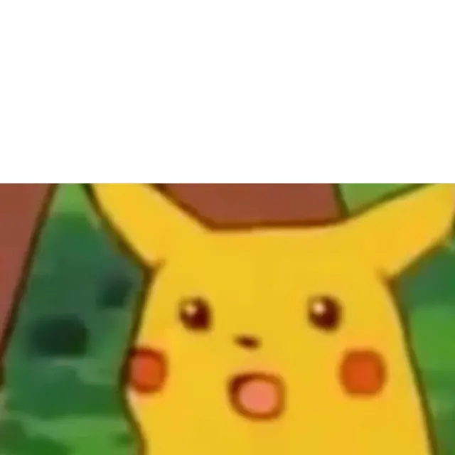 Shocked Pikachu meme template