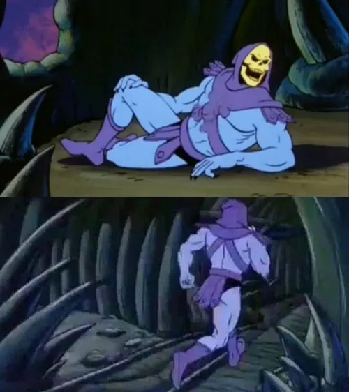 Skeletor Disturbing Facts meme template
