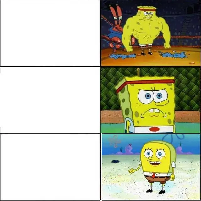 Spongebob muscle meme template