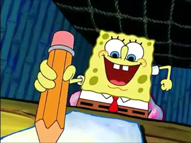 Spongebob Writing Essay meme template
