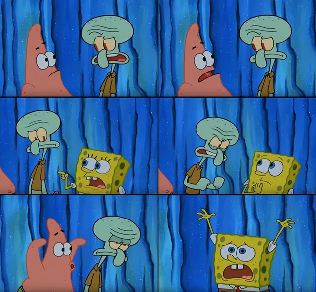 Stop It Patrick, You’re Scaring Him meme template