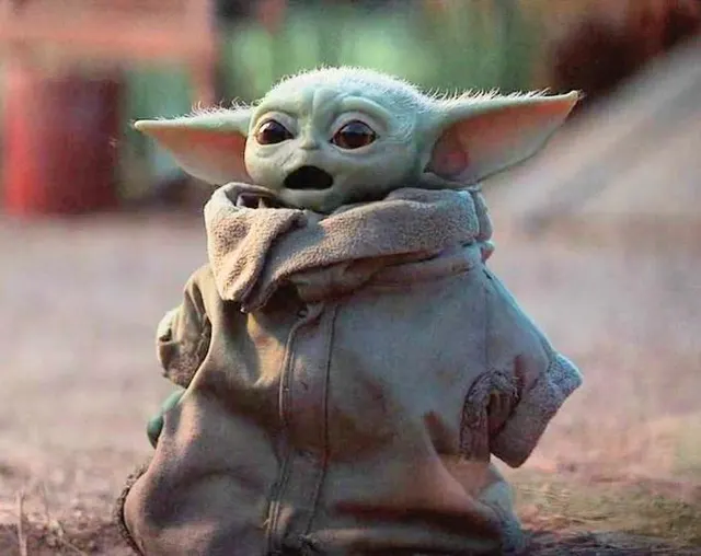 Surprised Baby Yoda meme template