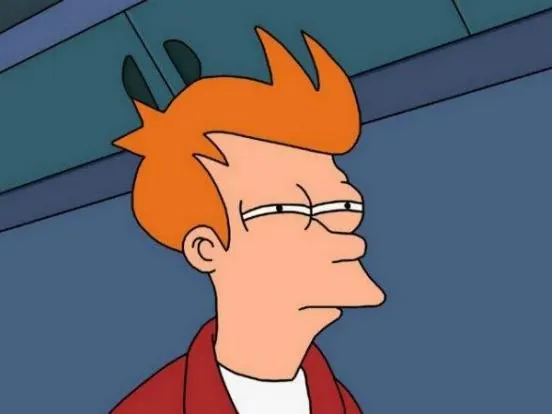 Suspicious Fry meme template