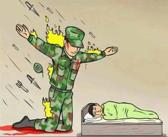 The Silent Protector meme template